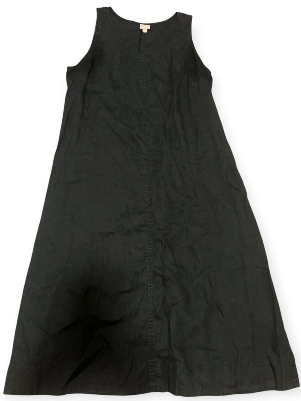 J.Jill 100% Linen Sleeveless Dress XL Black